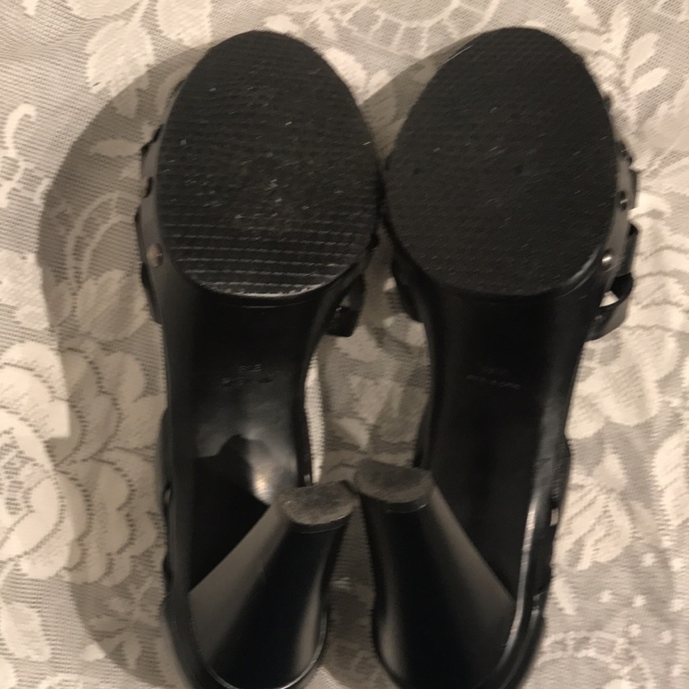 Black Studded Stuart Weizman Open Toes - image 2